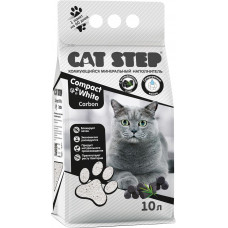 Cat Step 20313015 Комкующийся минеральный наполнитель CAT STEP Compact White Carbon, 10 л