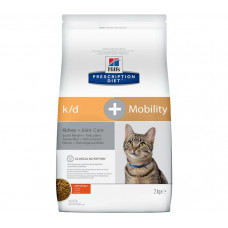 Hills Prescription Diet k/d + Mobility Kidney + Joint Care Chicken 2кг для взрослых кошек лечение почек + поддержка суставов