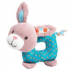 Triol 12141163 Игрушка PUPPY для щенков мягкая Зайка с разноцветными ушками, 180 мм