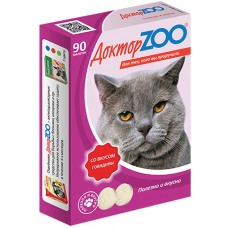 Доктор Зоо С говядиной 90таб витамины для кошек