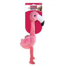 KONG игрушка для собак ShakersM Фламинго S, с пищалкой