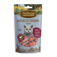 ДеревЛак. Нарезка из говядины нежная для кошек (100% мясо) 45 г 