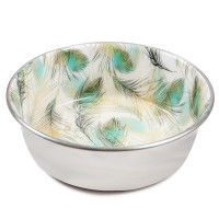 Triol Миска металлическая на резинке Перышки, 0,32л