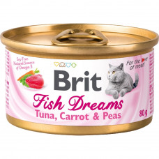 Brit Dreams консервы для кошек с тунец/морковь 80 г , Брит