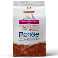 Monge Adult Extra Small Lamb, Rice and Potatoes 800г для взрослых собак миниатюрных пород с ягненком, рисом и картофелем
