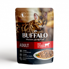 Mr.Buffalo Влажный корм для взрослых кошек Говядина в соусе