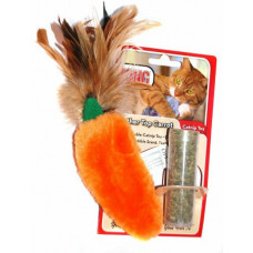 Kong Морковь плюш с тубом кошачьей мяты 6,8х4,0х2,3 см