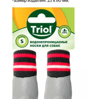 Triol 12231055 Носки для собак с водостойким покрытием Полоски, размер S