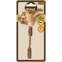 Triol 22171063 Игрушка NATURAL для кошек из мататаби Палочка с перьями, 120/170мм
