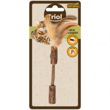 Triol 22171063 Игрушка NATURAL для кошек из мататаби Палочка с перьями, 120/170мм