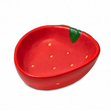 Triol 40231001 Миска керамическая для мелких животных Клубника, 0,05л