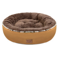 Triol Лежанка круглая Осенняя классика S, коричневая, 500*500*130мм