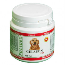 Витамины POLIDEX Gelabon Plus для собак профилактика и лечение заболеваний суставов, костей 150 шт.