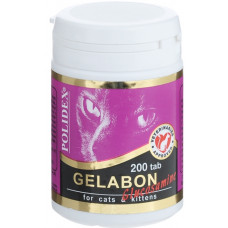 Витамины POLIDEX Gelabon Plus Glucosamine для кошек профилактика заболеваний хрящевых поверхностей, суставов, костей, связок 200 шт.