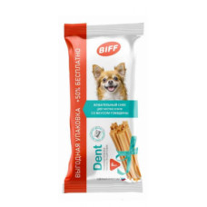 Жевательный снек BIFF Dent для чистки зубов со вкусом говядины для собак мелких пород 55 г